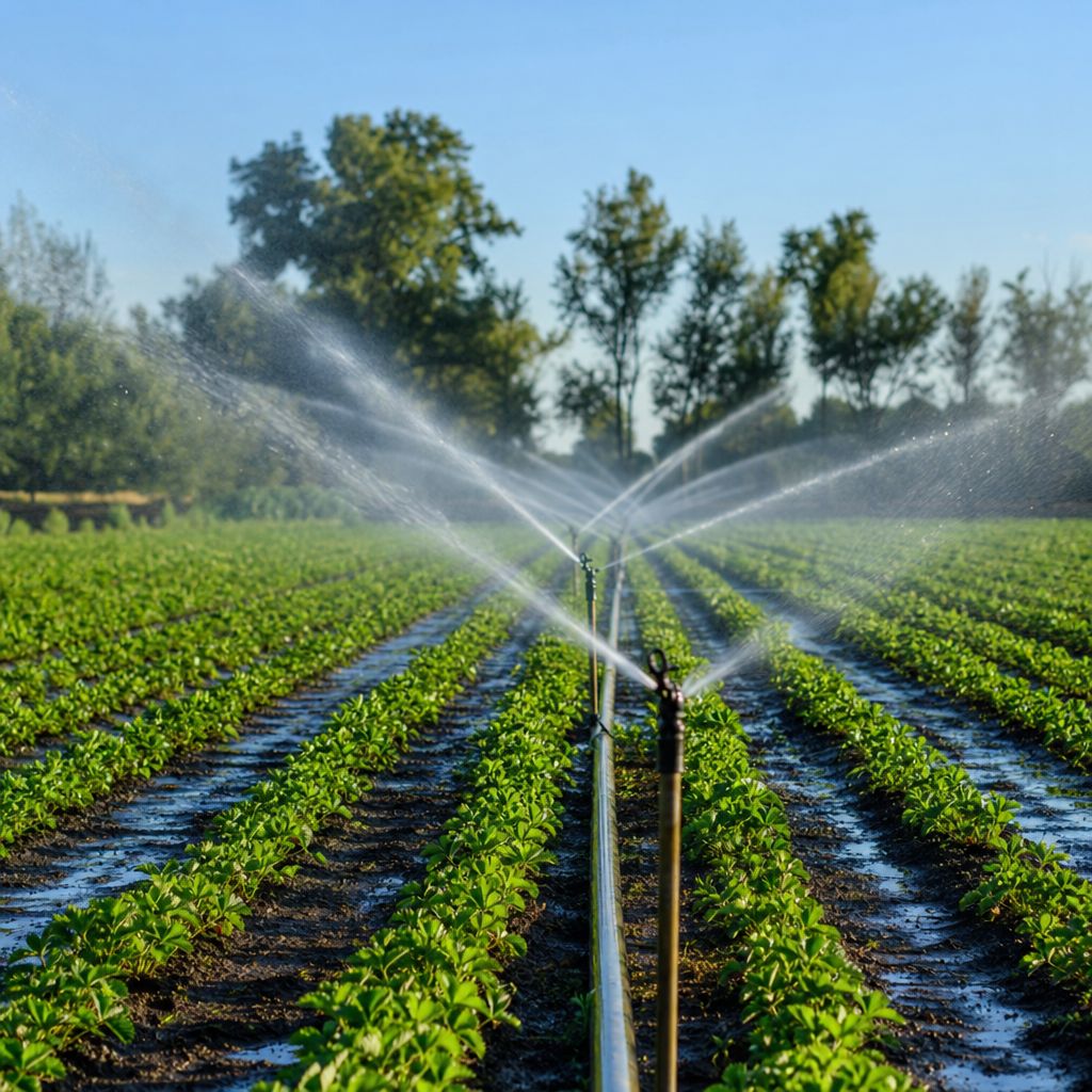 Bewässerungslandwirtschaft Ein Bild zum Thema Bewässerungslandwirtschaft im Umwelt Kontext