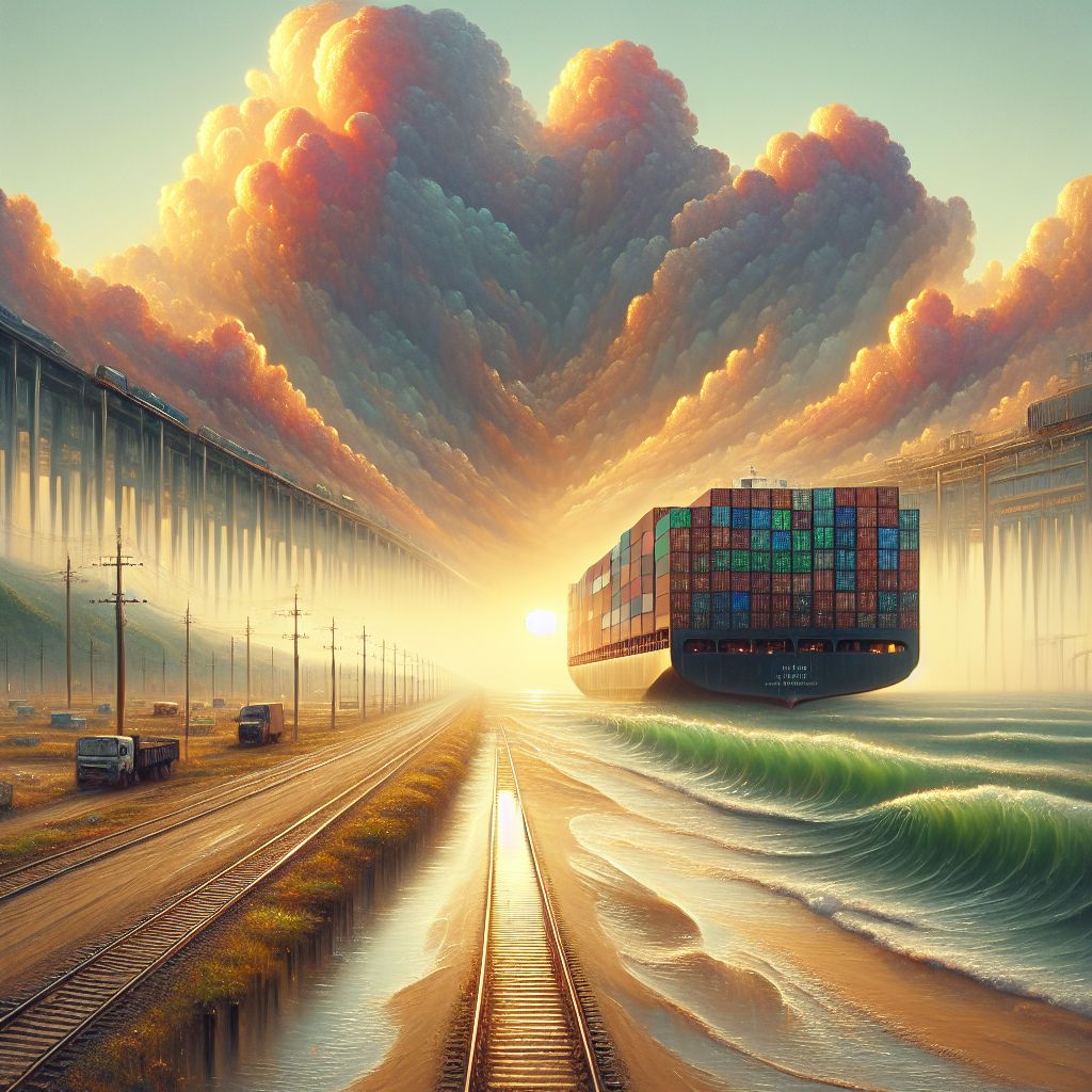 Ein Bild zum Thema Containertransport im Umwelt Kontext