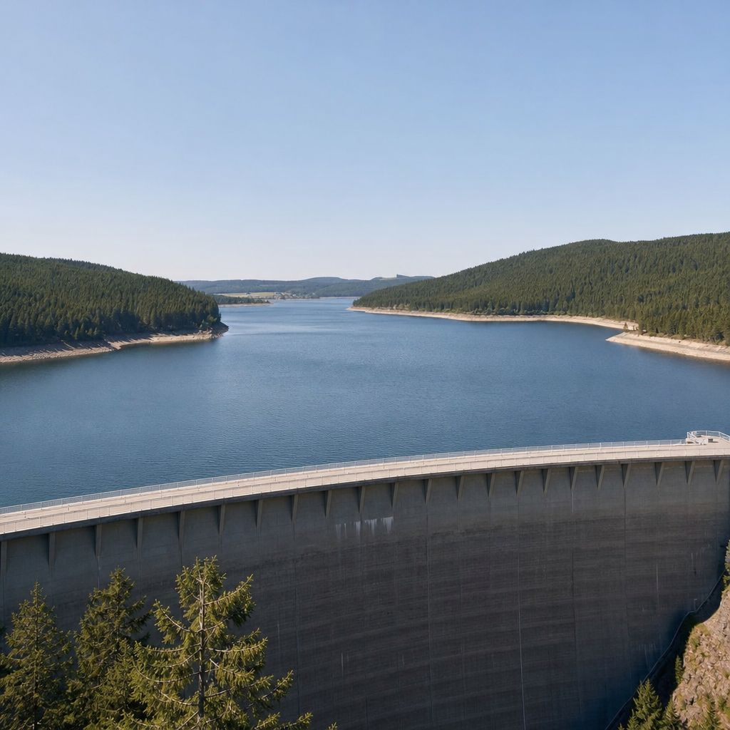 Stausee Ein Bild zum Thema Stausee im Umwelt Kontext