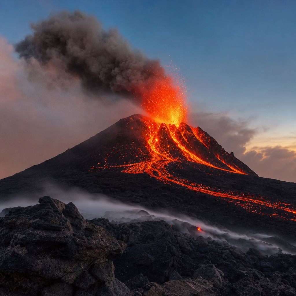 Vulkanausbruch Ein Bild zum Thema Vulkanausbruch im Umwelt Kontext